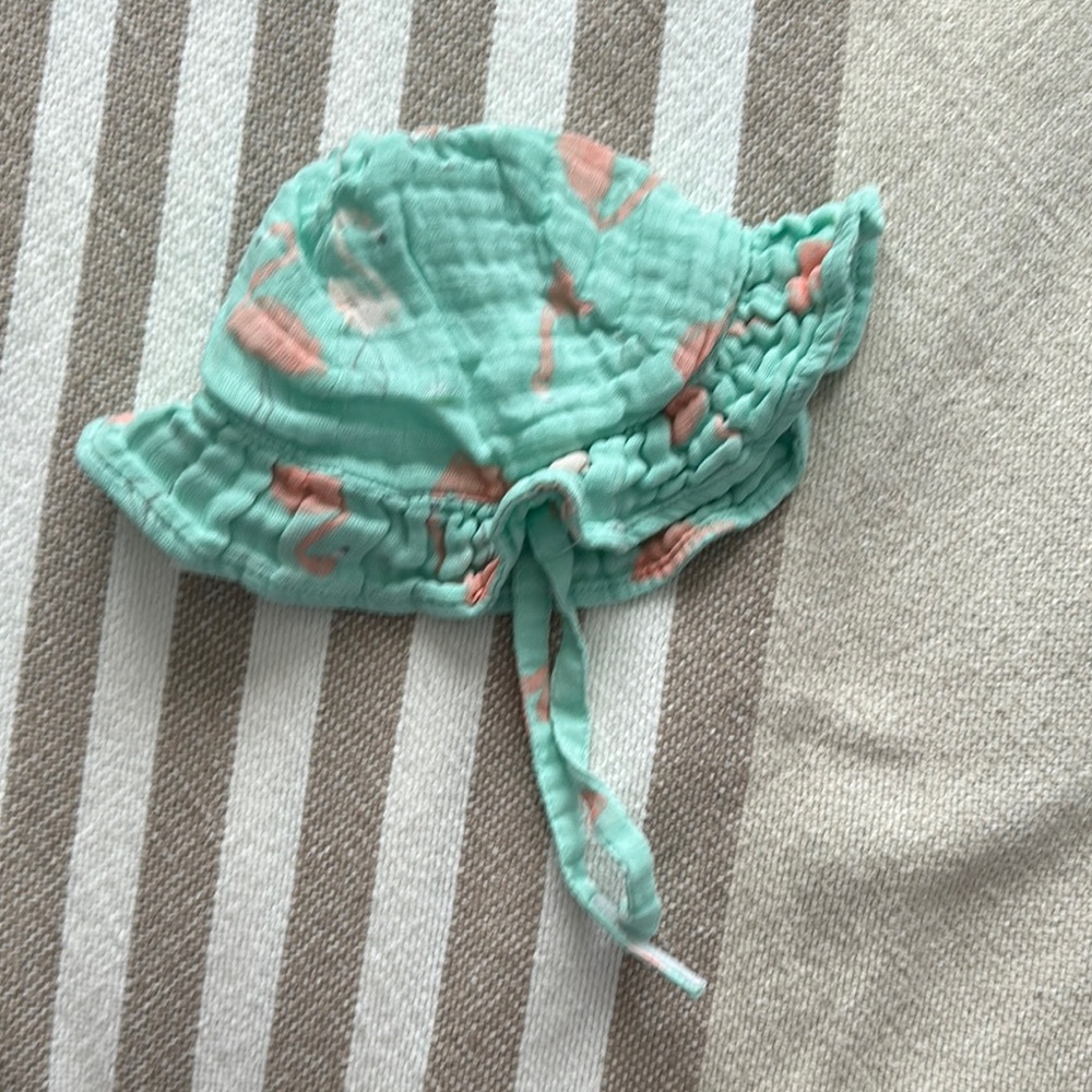 Angel Dear Kids Mint and Pink Sun Hat